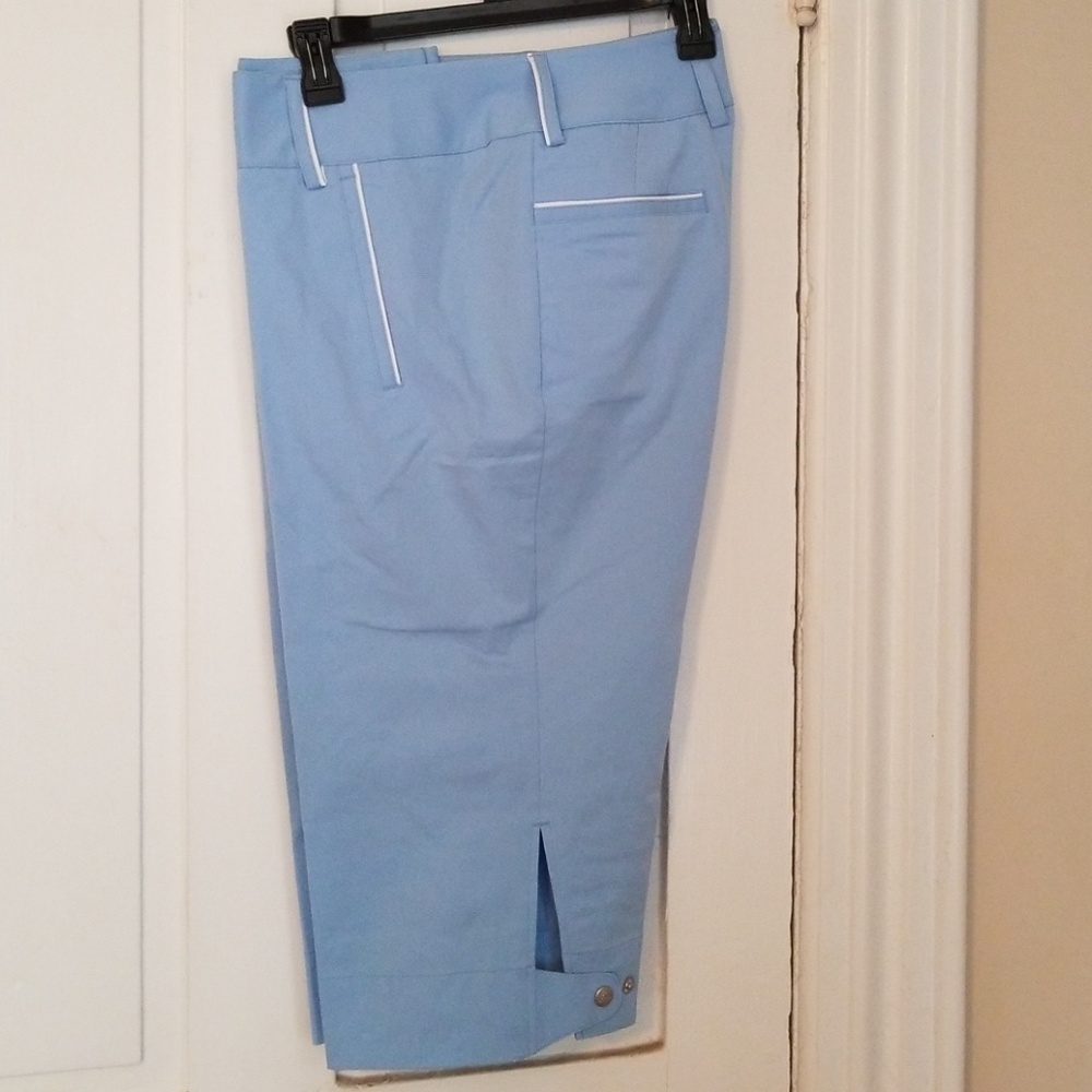 Adidas light blue golf capris/long shorts